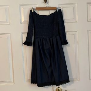 Maeve Dress. Large. Mock denim, knee length